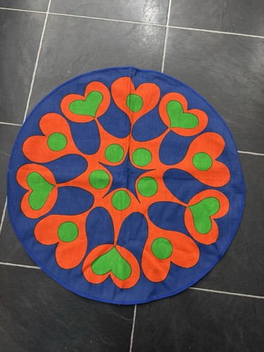 Scandi round linen cotton - ,