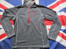 RAB mans NUCLEUS MICRO grid / waffle FLEECE MID LAYER TOP grey MEDIUM