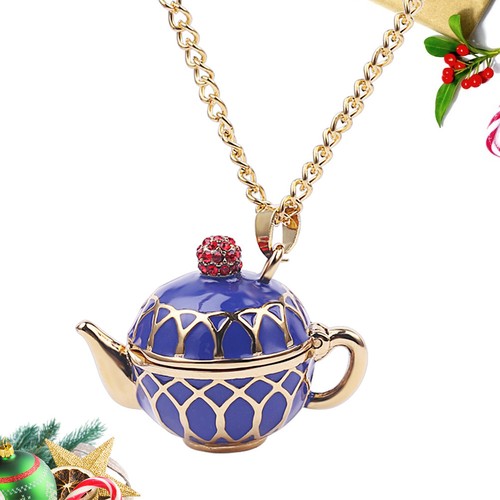 Blue enamel glazed - blue, teapot