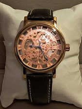 AK Homme Skeleton Men's Mechanical Watch Working Rare Collectable Timepiece VGC