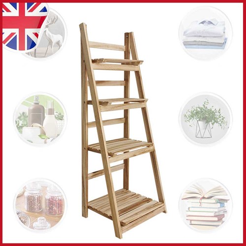 Tier foldable ladder - 4-tier, shelf