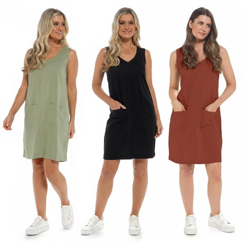 Womens linen blend - shift, dress