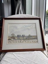 Watercolour of Oast Houses in