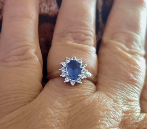Tggc iolite halo ring - halo, white