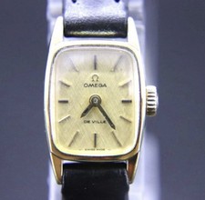 Omega Deville Watch Ladies Manual 13mm Rectangle Vintage Swiss Made-Non Runner