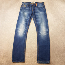 Superdry Mens Jeans 33x34 Blue Copperfill Loose Straight Copper Whiskering W33