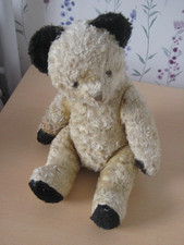 Vintage Sooty Type - Jointed Plush  Teddy Bear - 12 Inches