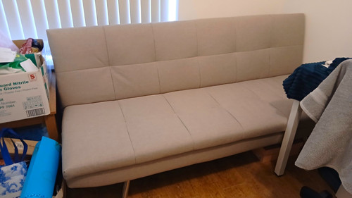 Beige solid fabric - solid, convertible