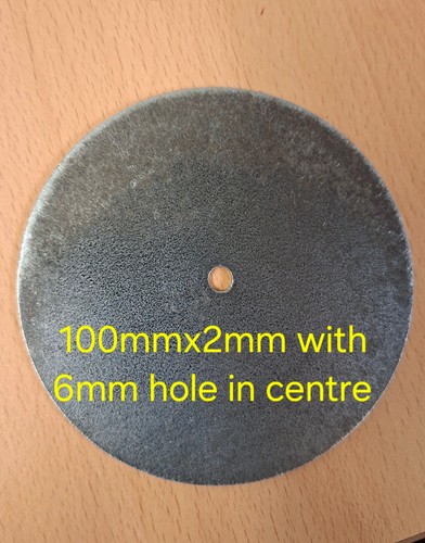 Mild steel laser - cut, discs