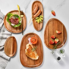 Irregular Oval Wooden Dinner