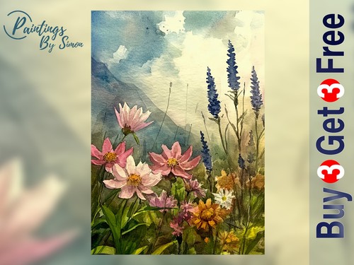 Wildflower meadow print - wildflower,