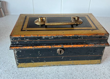Antique Metal Cash Box No Key