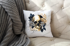 Personalised Skull Cushion cover, Gift for her, Gift for him, Mother's Day, Gift