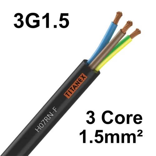 Nexans titanex 3g1 h07rn f - titanex, 3g1.5