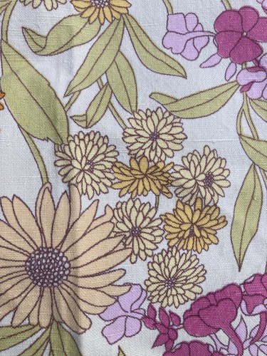 Vintage french cotton fabric - vintage,