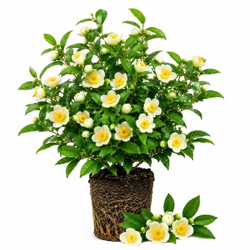 White camellia sinensis plant - camellia,