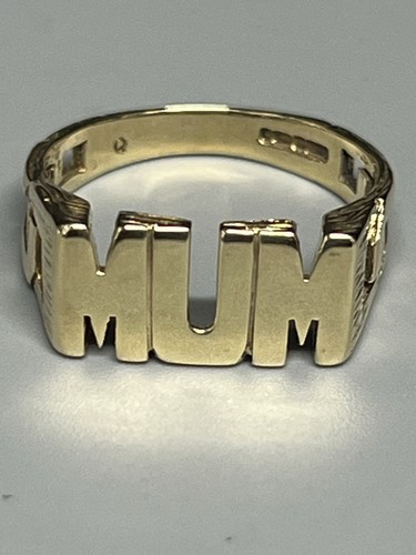 9ct gold mum ring - gold,