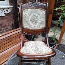 Vintage Oak Child's Rocking Chair Antique