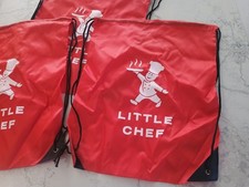 ORIGINAL Little Chef Restaurant DRAW STRING BAG sports school discontinued cafe 