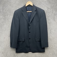 Balmain blazer Jacket Mens UK 38 R Blue Wool Single Breast 3 Button Suit