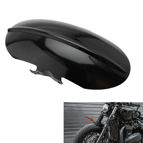 Gloss black motorcycle - motorcycle, front