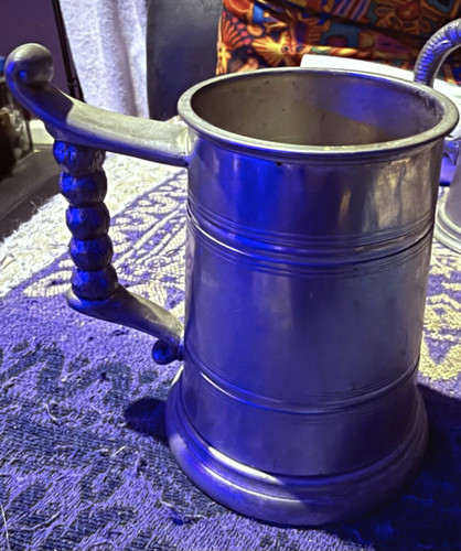 English pewter tankard - pewter,