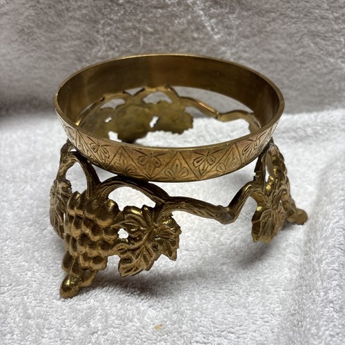 Vtg brass leg grape - brass, 3