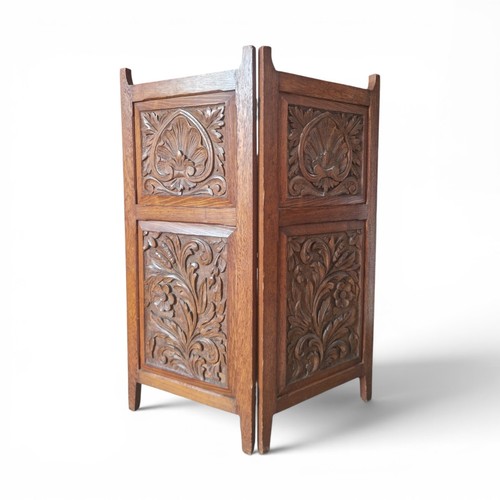Antique carved oak folding - antique,