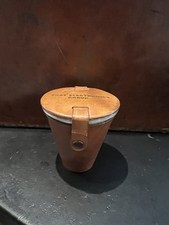 Vintage RIA DENMARK Stainless Steel Stirrup Cups In Leather Case