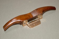 Old Ram's Horn Cabinet Scraper or Gunstock Scraper. Heavy Brass Sole.