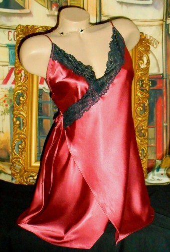 Usa glossy satin nightgown - usa, m