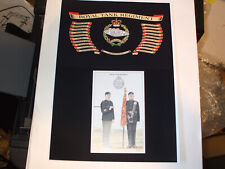 THE ROYAL TANK REGIMENT A4 BATTLE HONOURS PRINT WITH UNUSED MOUNTED POSTCARD