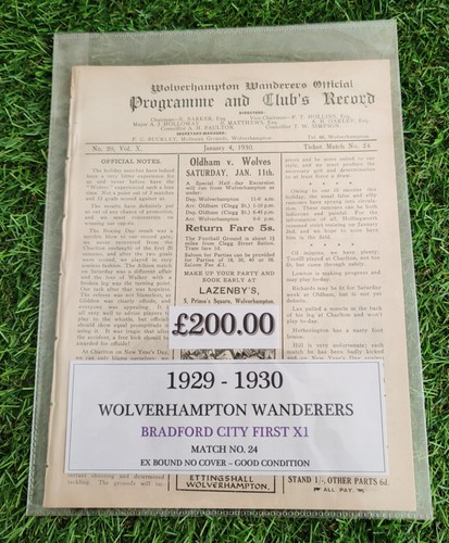 Wolves bradford city 1929 30 - bradford, 1929/30