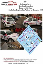 DECALS 1/43 REF 2874 Peugeot