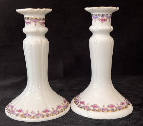 Two tall antique bone china - two,