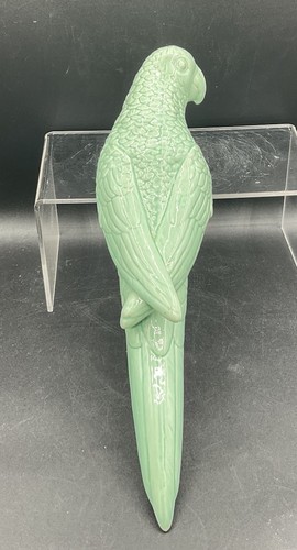 Vintage ceramic green parrot - ceramic,