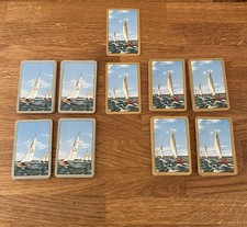 2 Packs Antique Thomas de la Rue Playing Cards Sailing Boats Design Original box