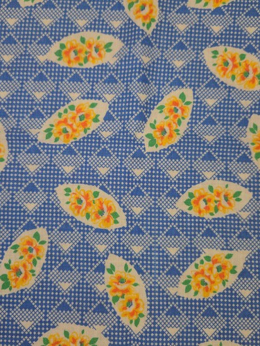 Vintage 1940s feedsack cotton - vintage,