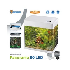Superfish White LED Panorama Aquarium Fish Tank 17L/30/49L 320L/H Filter Kit