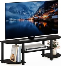 Furinno Turn-S-Tube Wide TV Entertainment Center, TV Unit, TV Stand, Espresso/B