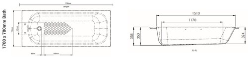 Akw steel bathtub with legs - akw,