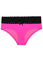 La Senza Pink Contrast Lace Trim Hipster Knickers/Briefs - Sizes S, M, L, XL.