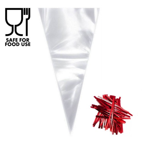 Clear cellophane cone sweet - cone,
