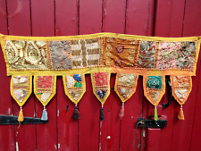 VINTAGE BOHO BOHEMIAN PATCHWORK DOOR HANGING TOPPER TORAN WINDOW VALANCES
