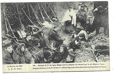 Military war 1914 belgian 7th - military,