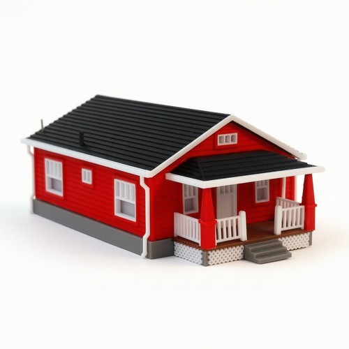 House model with - house,