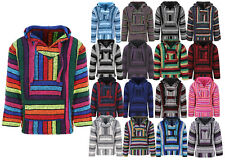 Mexican Baja Hoodies for Men/Women, Jerga Hooded Top, Festival Hoody Clothing