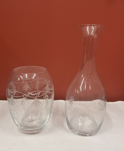Two decorative glass - two, vases