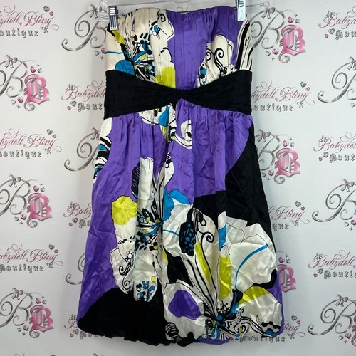 Bebe dress shiny floral
