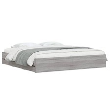 Bed Frame with Drawers Grey